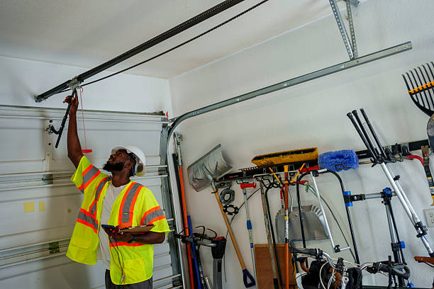 Professional Garage Door Panel Replacement technician working in Markesan, WI